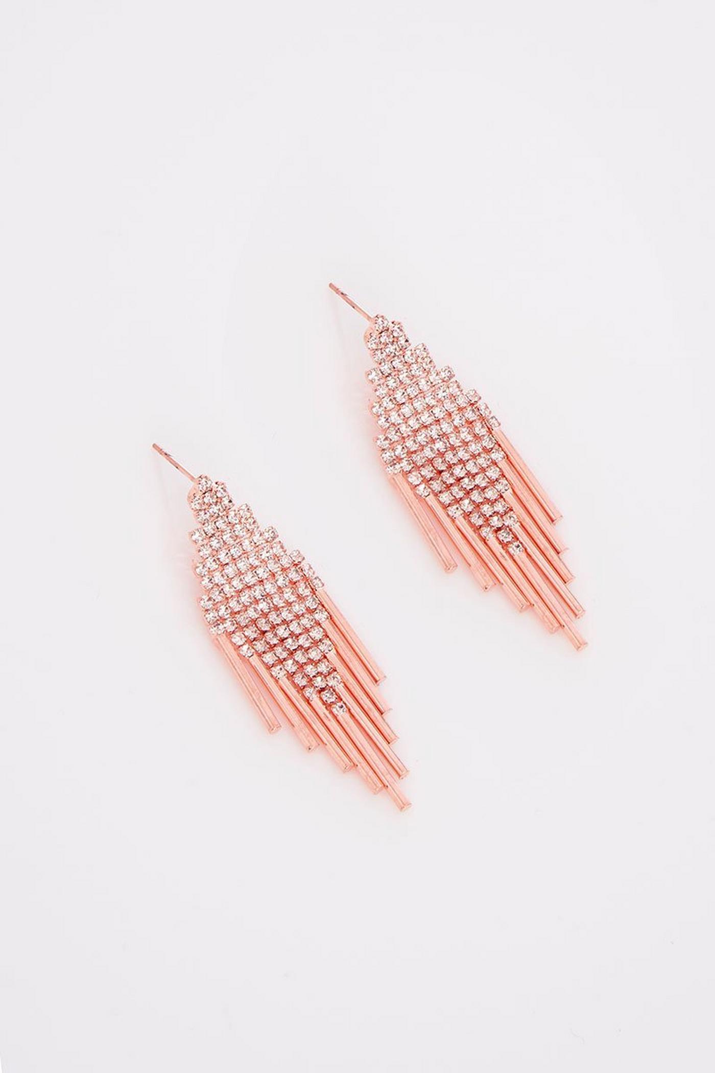 Rose Gold Strand Earrings