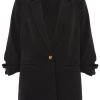 Black 3/4 Button Suit Jacket